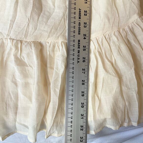 Sweet Wanderer Women Dress size S KneeLength Baby Doll Sheer Mesh Ivory White - Picture 5 of 11